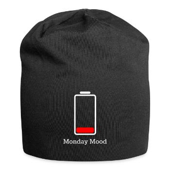 Montag und der Akku leer - Jersey-Beanie - Schwarz - Vorne