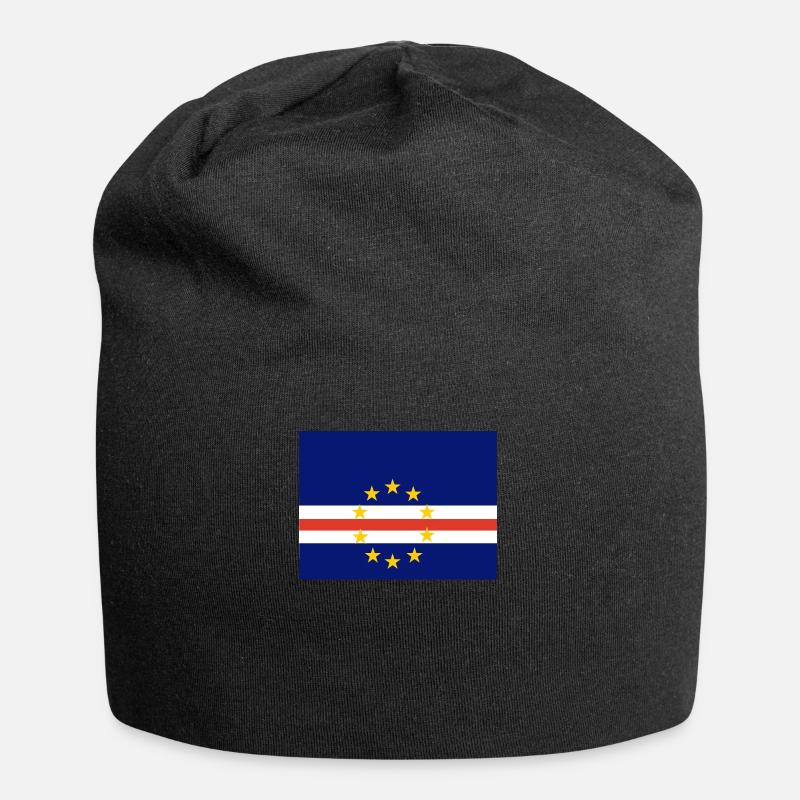 Drapeau du Cap-Vert (cv) - Bonnet en jersey - noir