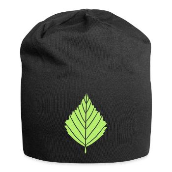 contour bouleau feuille arbre plante forme clipart desig - Bonnet en jersey - noir - Devant