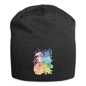Champignons arc-en-ciel / diversité - Bonnet en jersey - charbon - Devant