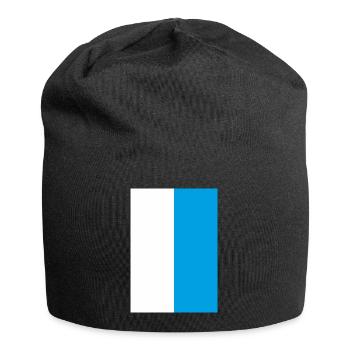 weiss blau Bayern Flagge Geschenkidee - Jersey-Beanie - Schwarz - Vorne