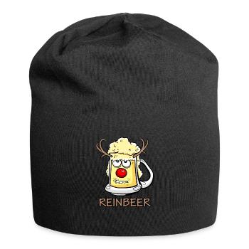 CREAM - Reindeer Christmas Gift Idea - Jersey Beanie - black - Front
