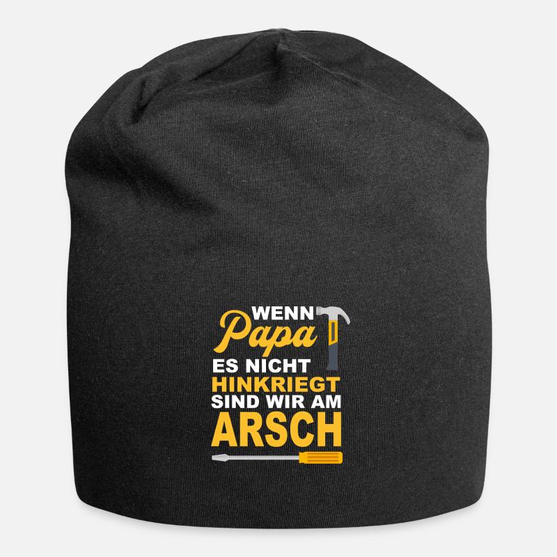 Vater, Papa, Vatertag, - Jersey-Beanie - Schwarz