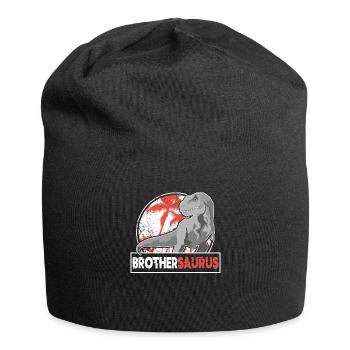 BROTHERSAURIER Brother T Rex Dinosaur Dino Fan Shirt - Jersey Beanie - black - Front
