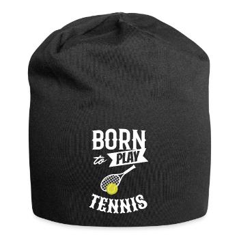 Né pour jouer au tennis joueur joueur - Bonnet en jersey - noir - Devant