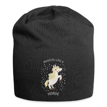 MAGIQUE COMME UN CHEVAL - Bonnet en jersey - noir - Devant