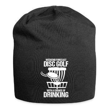 Forecast Disc Golf With A Chance Of Drinking - Jersey Beanie - black - Front