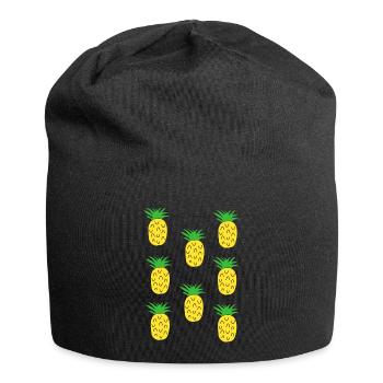 Pineapple pattern - Jersey Beanie - black - Front