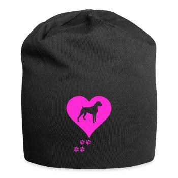 Deutscher Boxer - Jersey-Beanie - Schwarz - Vorne