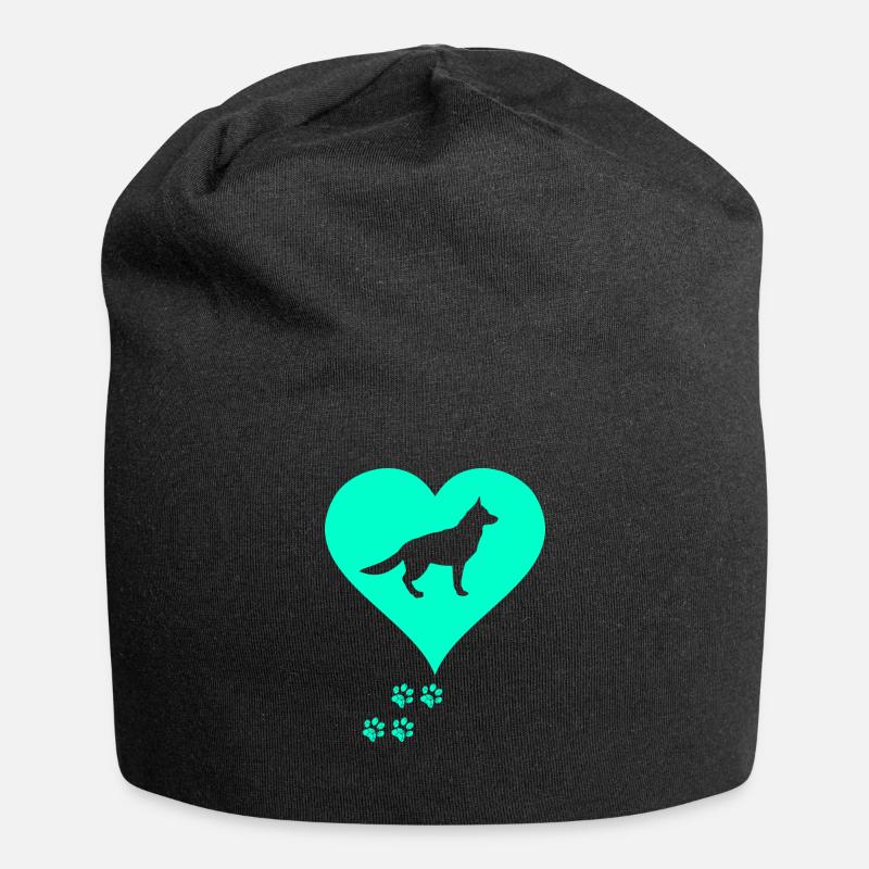 Schäferhund - Jersey-Beanie - Schwarz