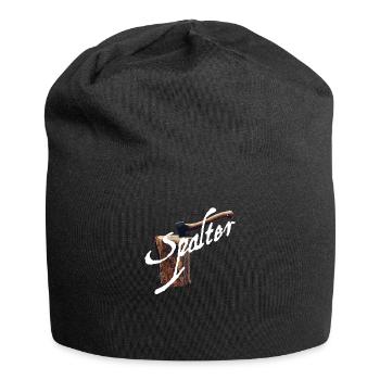 Spalter Holz Rundholz Axt Beil Brennholz - Jersey-Beanie - Schwarz - Vorne