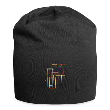 Block landscape - Jersey Beanie - black - Front