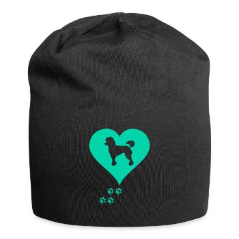 caniche - Bonnet en jersey - noir - Devant
