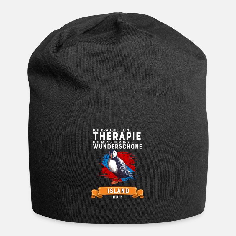 Therapie Island Geschenk - Jersey-Beanie - Schwarz