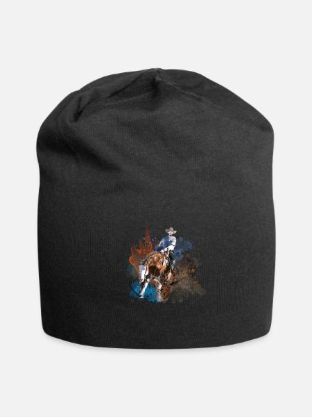 Westernreiter Reining Quarter Horse Sliding Stop - Bonnet en jersey - noir