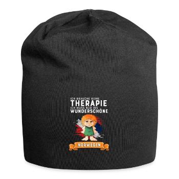Therapie Norwegen Urklaub geschenk - Jersey-Beanie - Schwarz - Vorne