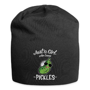 Just A Girl Who loves pickles Shirt Women Gifts - Jersey Beanie - black - Front