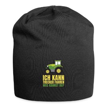 Ich kann Trecker fahren Traktor Landwirt Geschenk - Jersey-Beanie - Schwarz - Vorne