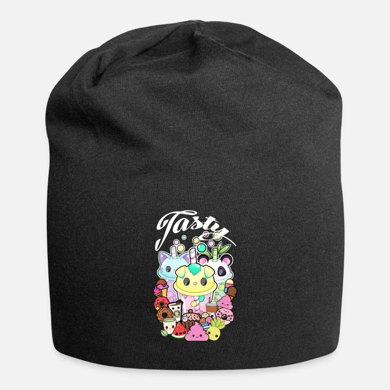 Bonbons Kawaii - Bonnet en jersey - noir