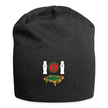 Let's play Kicker Tischfussball Tischfußball - Jersey-Beanie - Schwarz - Vorne