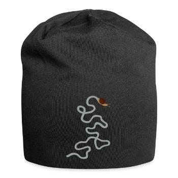 Schnecke mit Schleim - Jersey-Beanie - Schwarz - Vorne