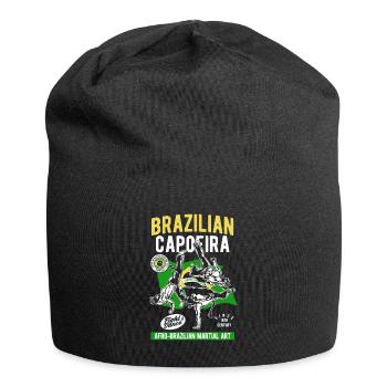 Brazilian Capoeira Afro Art - Jersey-Beanie - Schwarz - Vorne