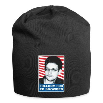 FREEDOM FOR EDWARD ED SNOWDEN 02 - Jersey-Beanie - Schwarz - Vorne