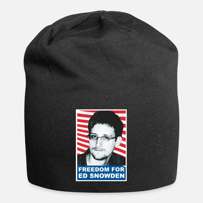 FREEDOM FOR EDWARD ED SNOWDEN 02 - Jersey-Beanie - Schwarz