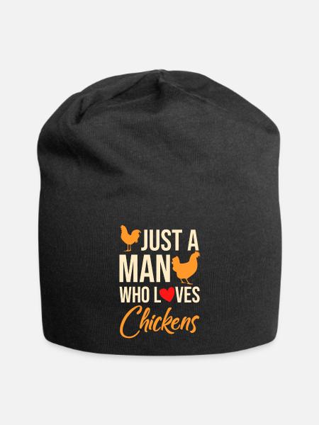 Chicken Owner Poultry Farmer Gag - Jersey-Beanie - Schwarz