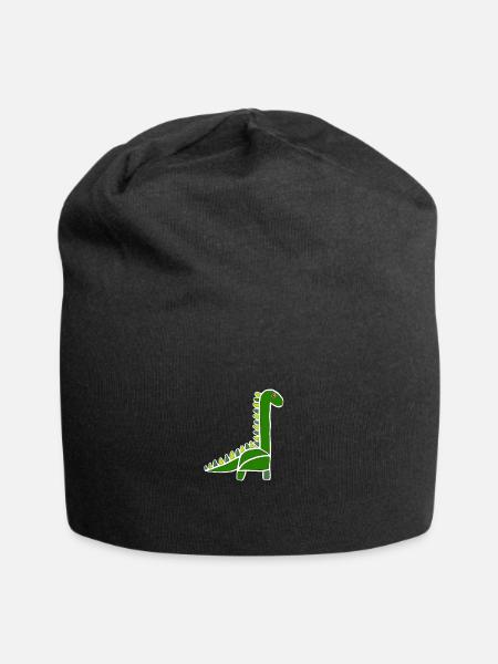Dino - Jersey-Beanie - Schwarz