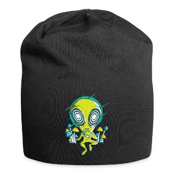 Alien mit Pilzen Hypnose. - Jersey-Beanie - Schwarz - Vorne