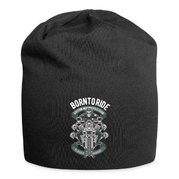 Born To Ride Skull Biker Motorcyclist Skull - Jersey Beanie - black - Front