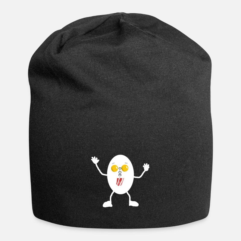 lustiger Eiermann - Jersey-Beanie - Schwarz