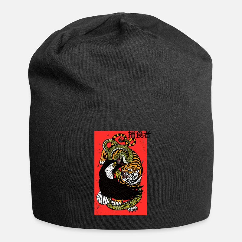 Tiger Snake Eagle - Jersey-Beanie - Schwarz