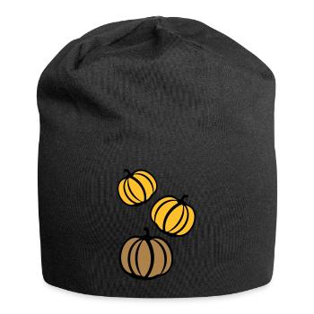 Citrouilles - Bonnet en jersey - noir - Devant