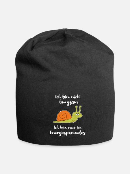 Ich bin nicht langsam Schnecke Energiesparmodus - Jersey-Beanie - Schwarz