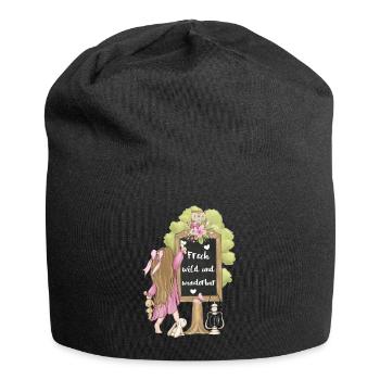 Frech wild und wunderbar - Jersey-Beanie - Schwarz - Vorne