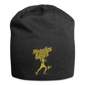 Les coureurs de marathon - Bonnet en jersey - noir - Devant