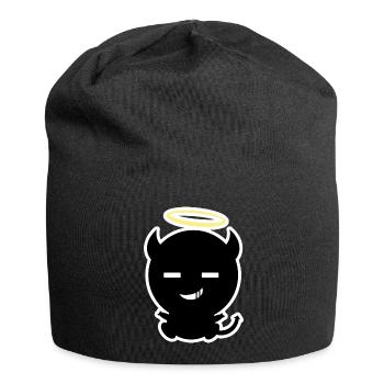 Petit bébé ange diable - Bonnet en jersey - noir - Devant