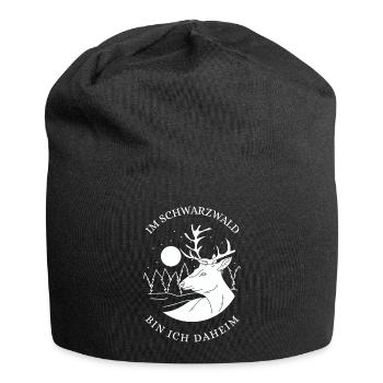Black Forest deer moon - Jersey Beanie - black - Front