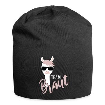 Bride Lama JGA Wedding Team Group Shirt 2 - Jersey Beanie - black - Front