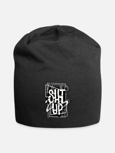 SHT UP ! - Jersey-Beanie - Schwarz