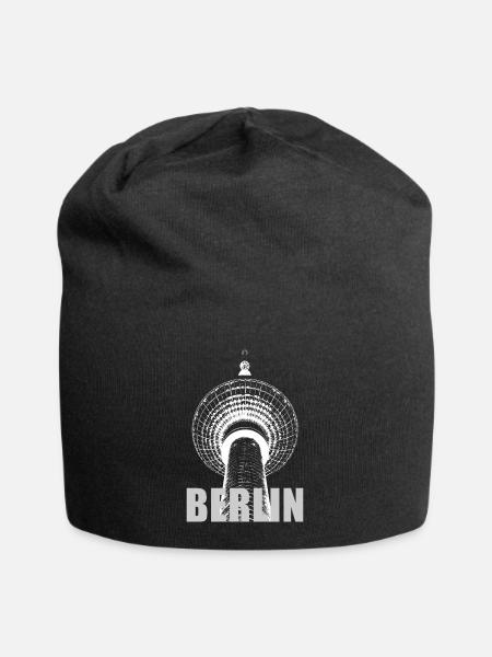 Berliner Fernsehturm - Jersey-Beanie - Schwarz