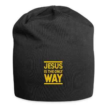 jesus, christlich, gott, jesus christus, Glaube - Jersey-Beanie - Schwarz - Vorne