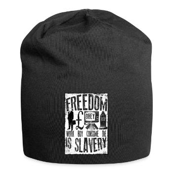 Freedom is Slavery - UK - Pound - Jersey Beanie - black - Front