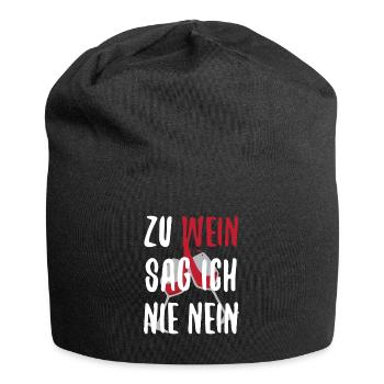 ZU WEIN SAG ICH NIE NEIN - Jersey-Beanie - Schwarz - Vorne