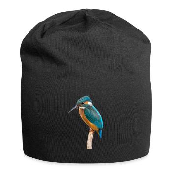 Eisvogel - Kingfisher - Jersey-Beanie - Schwarz - Vorne