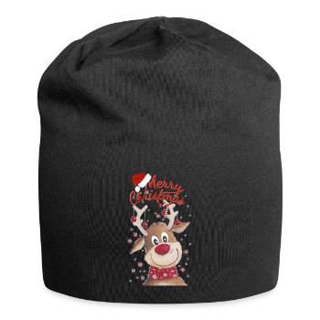 christmas reindeer - Jersey Beanie - black - Front
