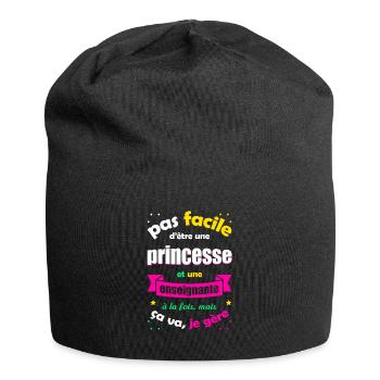 PRINCESSE ET ENSEIGNANTE - Bonnet en jersey - noir - Devant