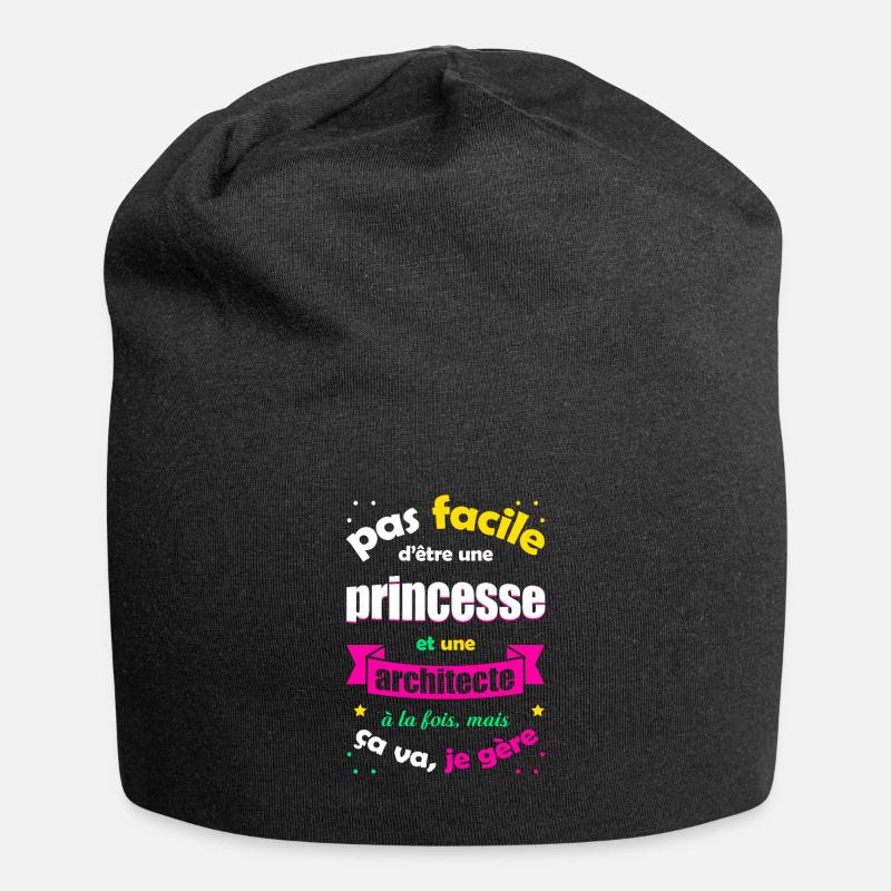 PRINCESSE ET ARCHITECTE - Bonnet en jersey - noir